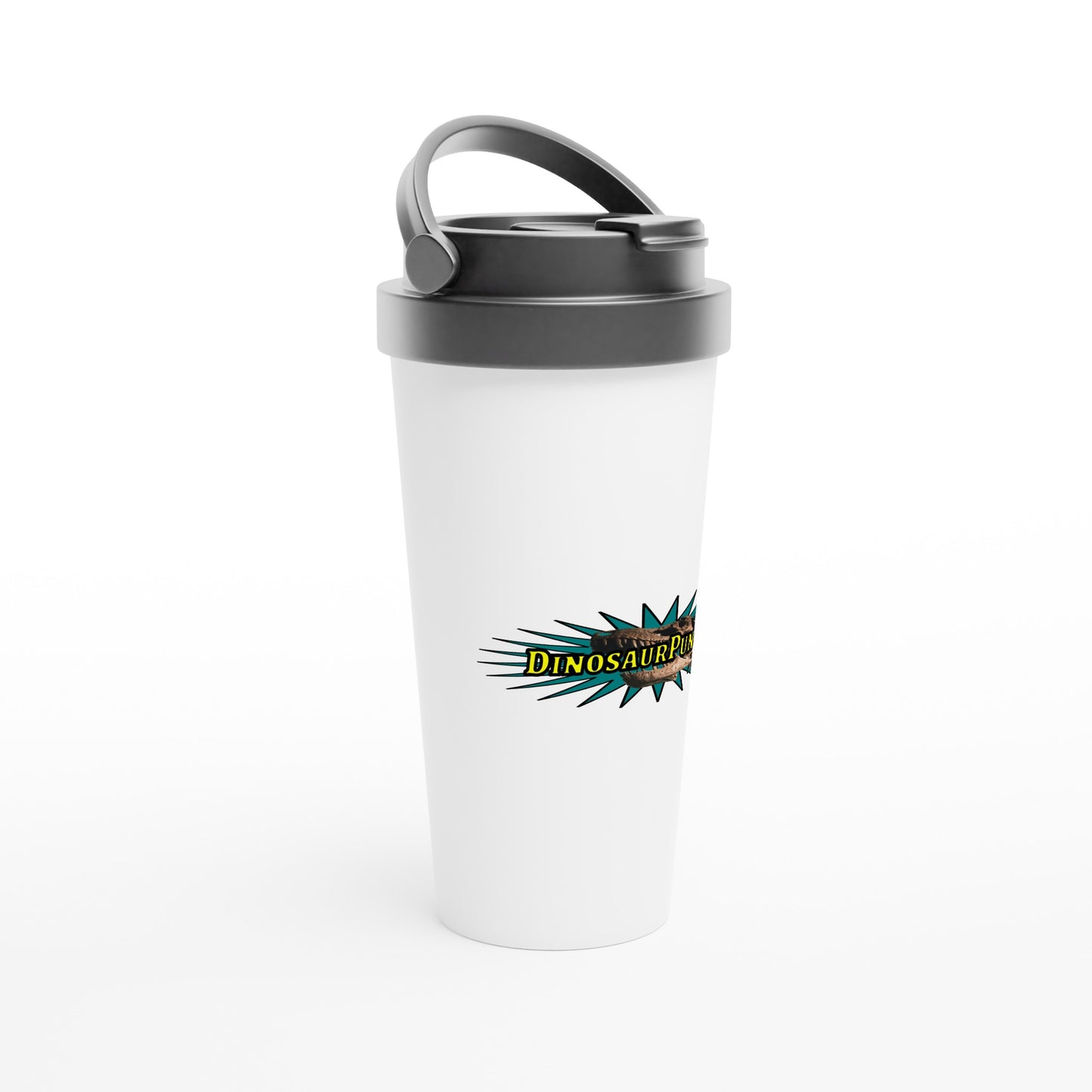 White 15oz Stainless Steel Travel Mug